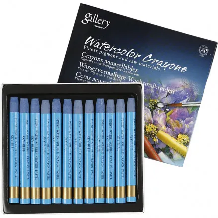 Gallery Aquarell, himmelblau (337), L: 9,3 cm, 12 Stk./1 Packung.