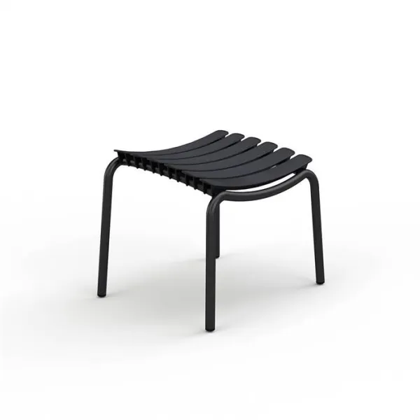 HOUE ReCLIPS Fußhocker aus recyceltem Kunststoff - Schwarz