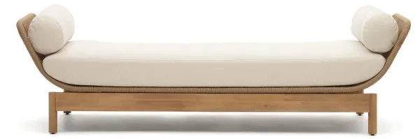 Catalina, Sonnenliege für den Außenbereich, natur, Massivholz