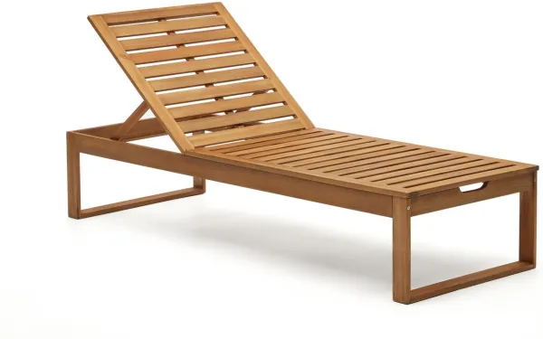 Sulamita, Sonnenliege für den Außenbereich, natur, massives Holz